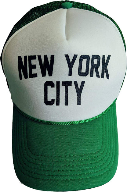 New York City Baseball Hat Screen-Printed Mesh Trucker Cap