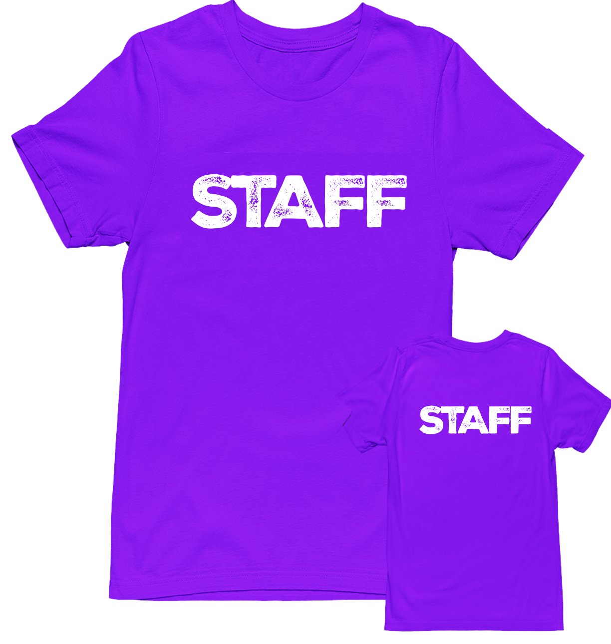 Staff Tees - Men's Unisex - Rustic Design - Soft Cotton Tees (NR-A, Front & Back) All Colors & Sizes