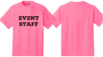 Professional Event Men's Unisex Staff Tees - Front & Back All Colors & Sizes In Stock