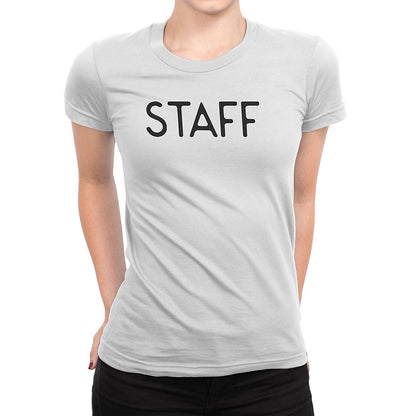 NYC FACTORY Staff T-Shirt Ladies Screen Printed Tee Front & Back Design Event Shirt