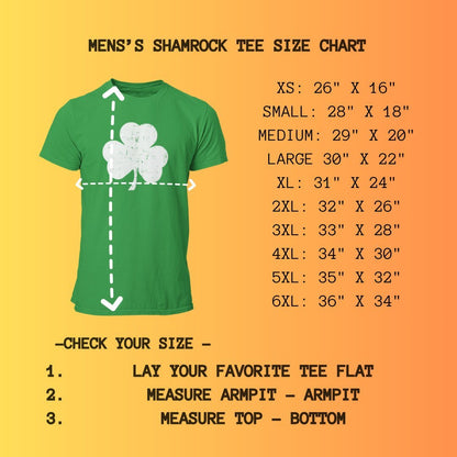 Men's Shamrock T-Shirt St Patricks Day (Irish Green, Distressed)