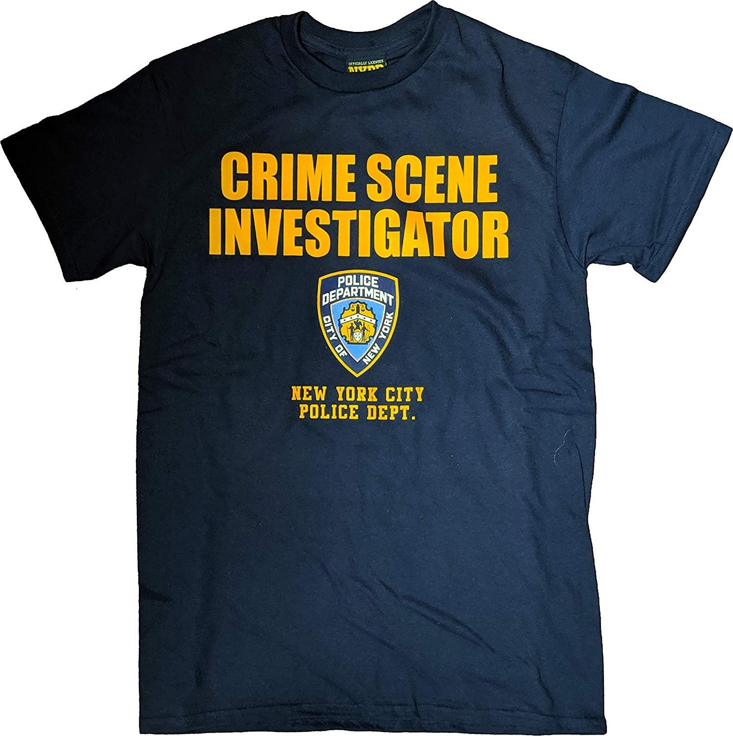 NYPD CSI New York Crime Scene Tee Investigation T-Shirt Navy