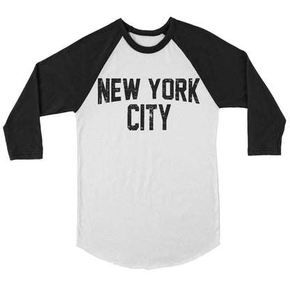 Men's New York City Raglan Tee Soft Cotton Shirt