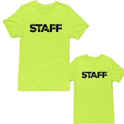 Staff Tees - Men's Unisex - Rustic Design - Soft Cotton Tees (NR-A, Front & Back) All Colors & Sizes
