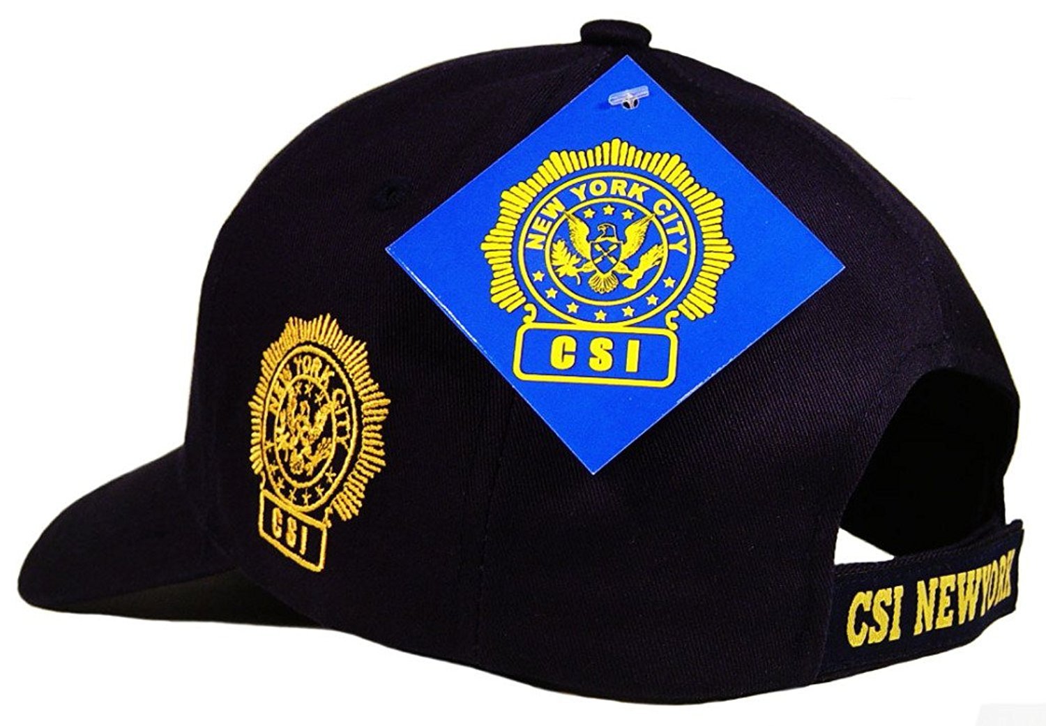 CSI Crime Scene Investigator Logo Law Enforcement Baseball Cap Hat Navy Blue Officially Licensed by New York City