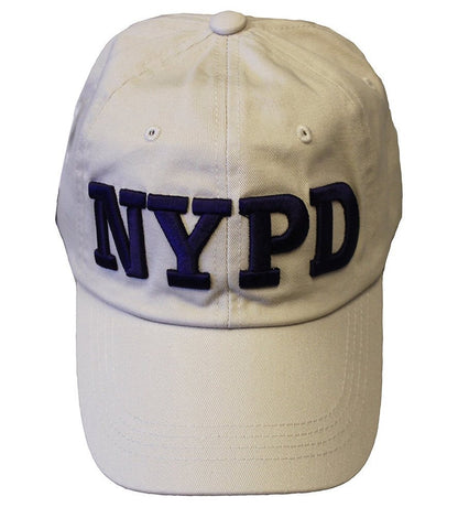 Men's NYPD Baseball Hats (Navy, Gold, Thick Letters)