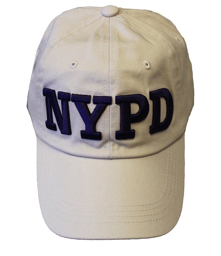 Men's NYPD Baseball Hats (Navy, Gold, Thick Letters)