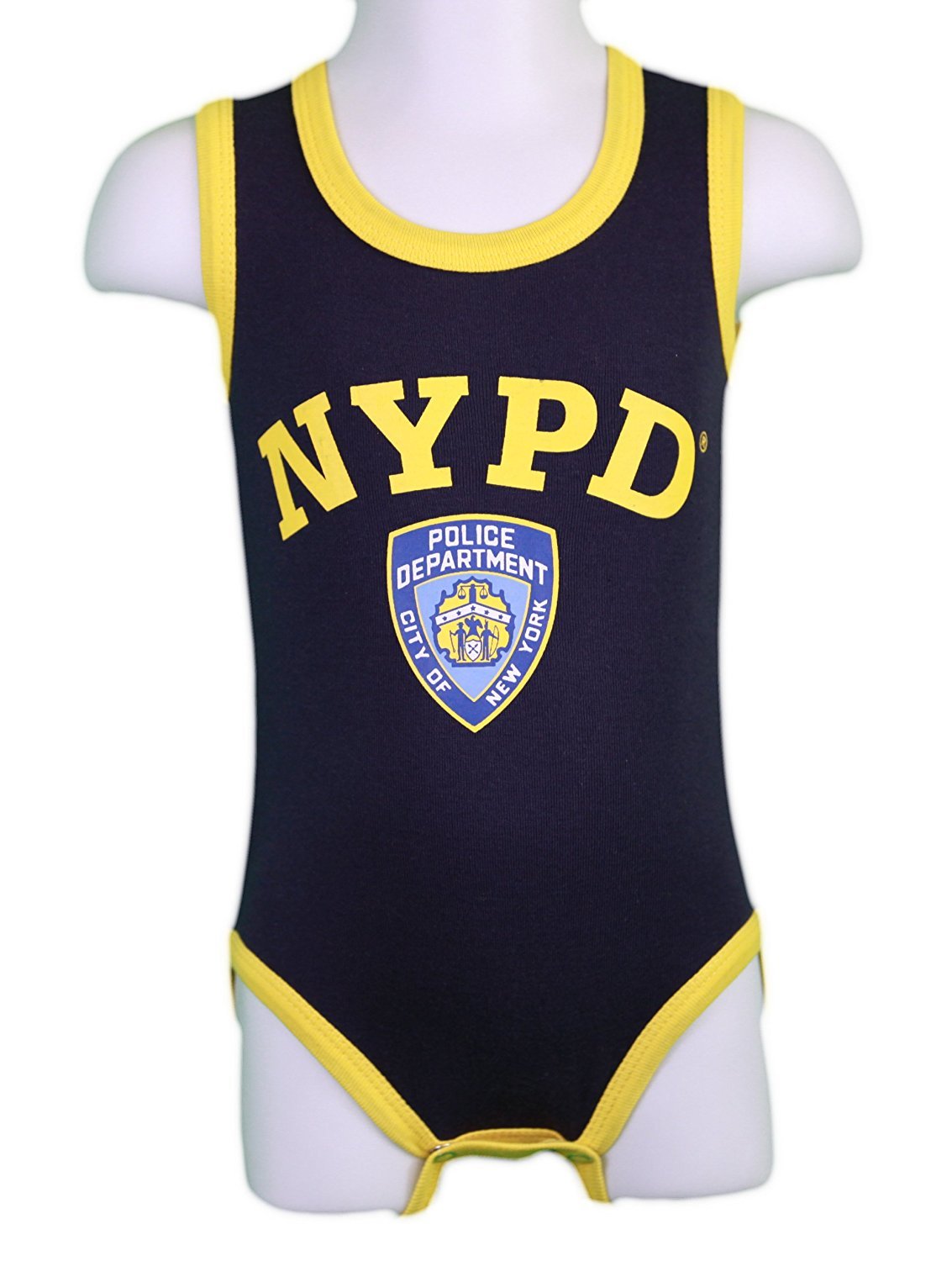 NYPD Baby Bodysuit Officially Licensed Product Navy & Yellow