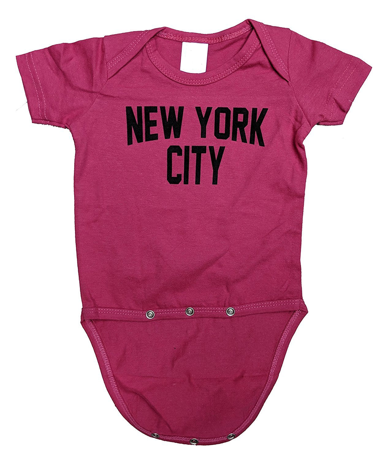 New York City Baby Bodysuit Screen Printed Soft Cotton Snapsuit