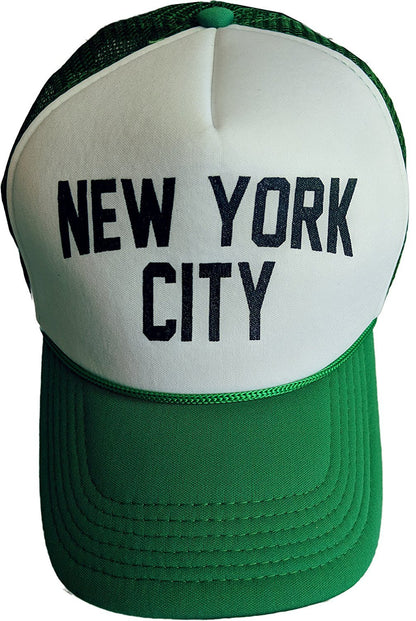 New York City Baseball Hat Screen-Printed Mesh Trucker Cap