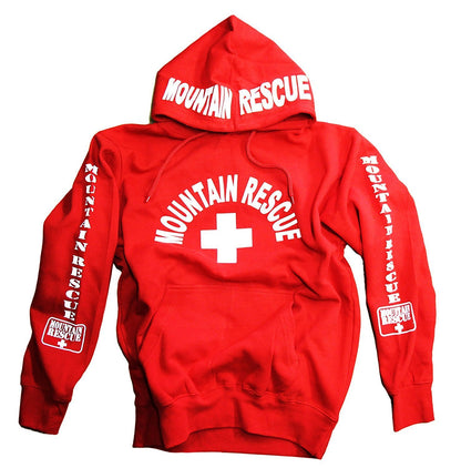 Mountain Rescue Hoodie Sweatshirt Red 2xl