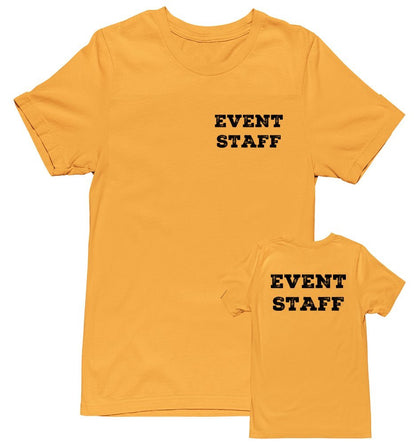 Professional Event Men's Unisex Staff Tees - Front & Back All Colors & Sizes In Stock - NYC Factory