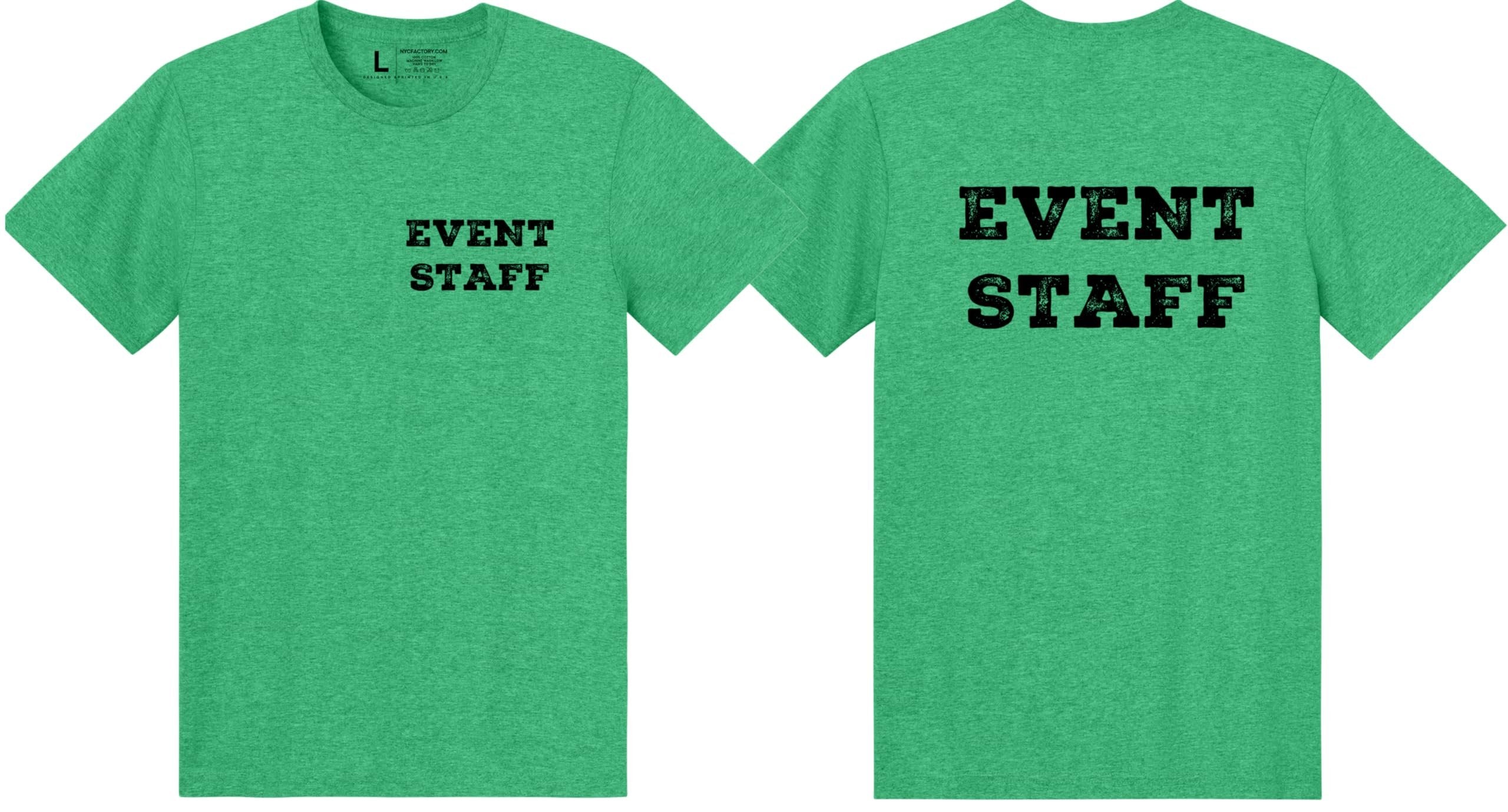Professional Event Men's Unisex Staff Tees - Front & Back All Colors & Sizes In Stock