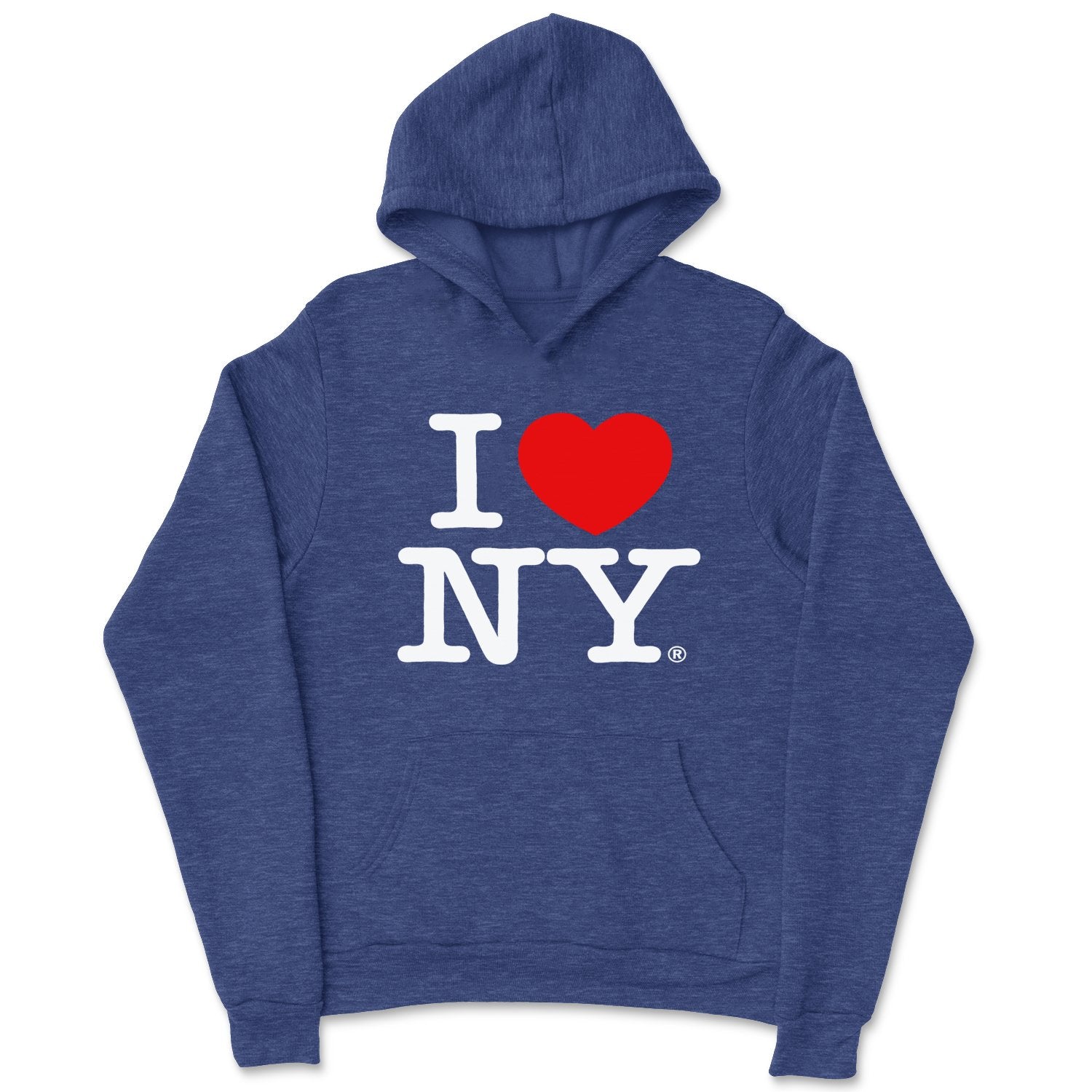 I Love NY Kids Hoodie Sweatshirt Officially Licensed (Youth, Denim Blue)