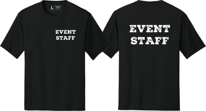 Professional Event T-Shirt - Rustic Design for Staff (NR-B, Chest & Back) Soft Cotton Tees