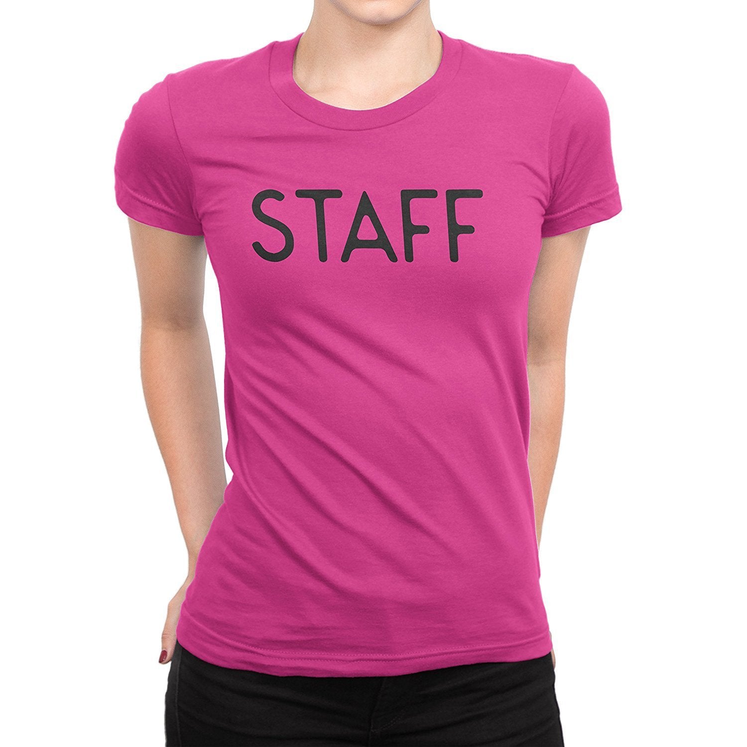 NYC FACTORY Staff T-Shirt Ladies Screen Printed Tee Front & Back Design Event Shirt