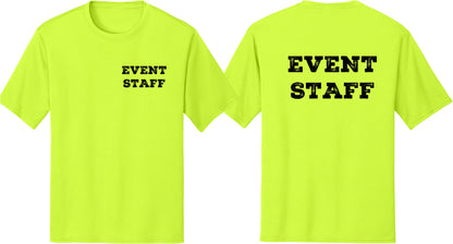 Professional Event Men's Unisex Staff Tees - Front & Back All Colors & Sizes In Stock