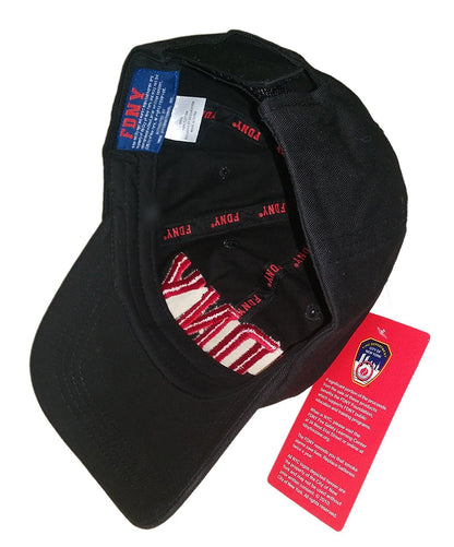 FDNY Baseball Hat Black Red 3d Embroidered Letters