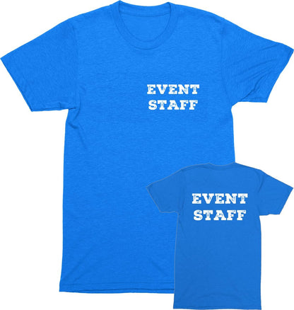 Professional Event Men's Unisex Staff Tees - Front & Back All Colors & Sizes In Stock