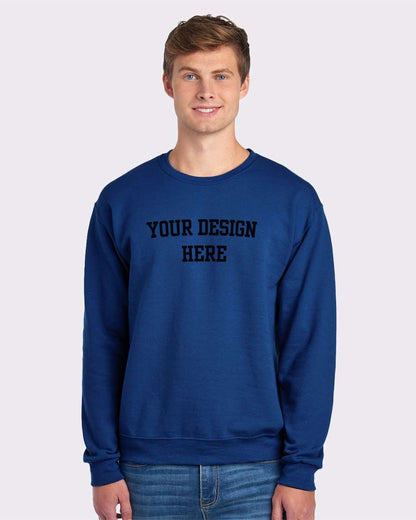 Your Design Here Black Print Custom Crewneck Sweatshirt