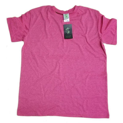 Tulo  Garn Kids Heather Color Cotton Blend Crew Tee - NYC Factory