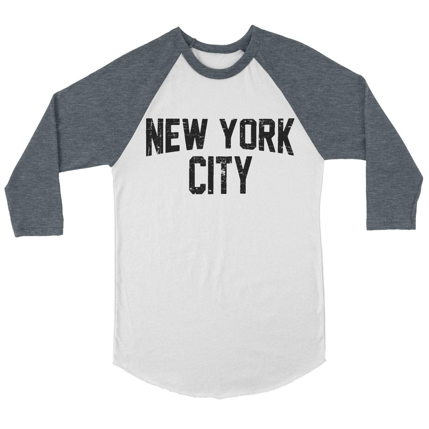 Men's New York City Raglan Tee Soft Cotton Shirt