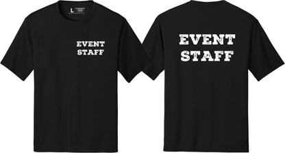 Professional Event T-Shirt - Rustic Design for Staff (NR-B, Chest & Back) Soft Cotton Tees