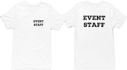 Professional Event Men's Unisex Staff Tees - Front & Back All Colors & Sizes In Stock