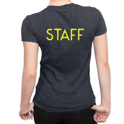 NYC FACTORY Staff T-Shirt Ladies Screen Printed Tee Front & Back Design Event Shirt