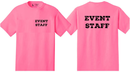 Professional Event Men's Unisex Staff Tees - Front & Back All Colors & Sizes In Stock