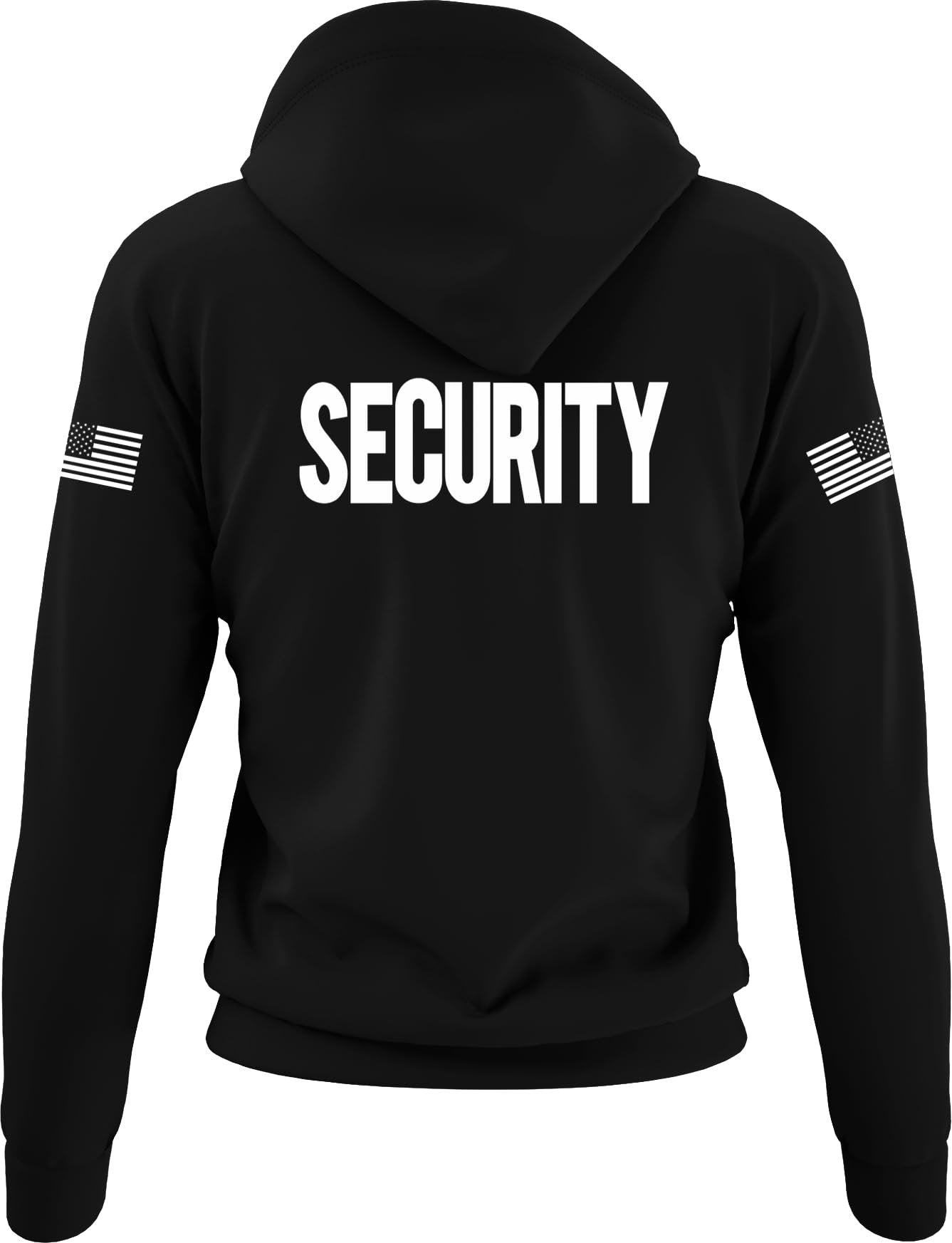 Security Hoodie with USA Flag Sleeve Prints Staff Coach Guard Police Sheriff