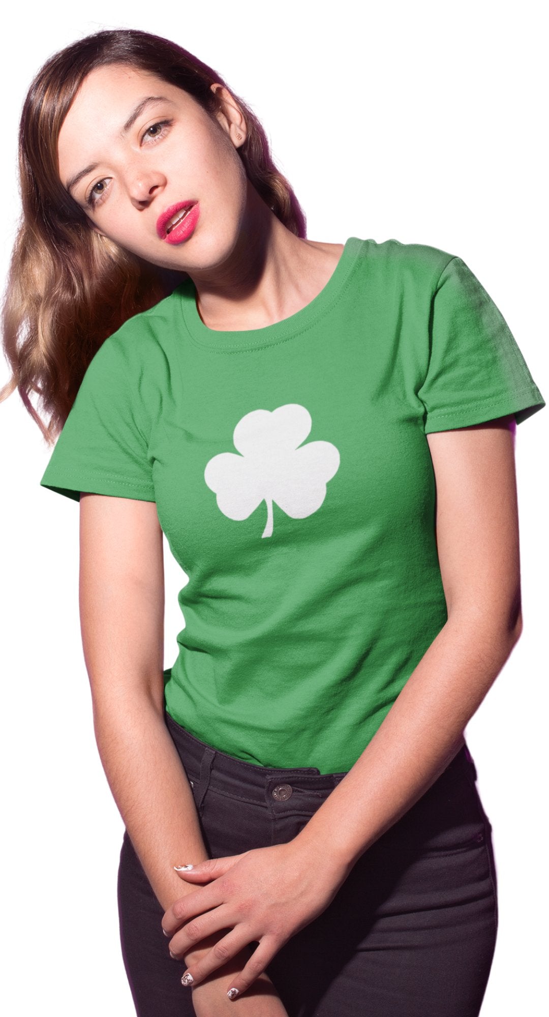 Ladies Shamrock Tee's St Patrick's Day Women's Party Irish Green Shirts