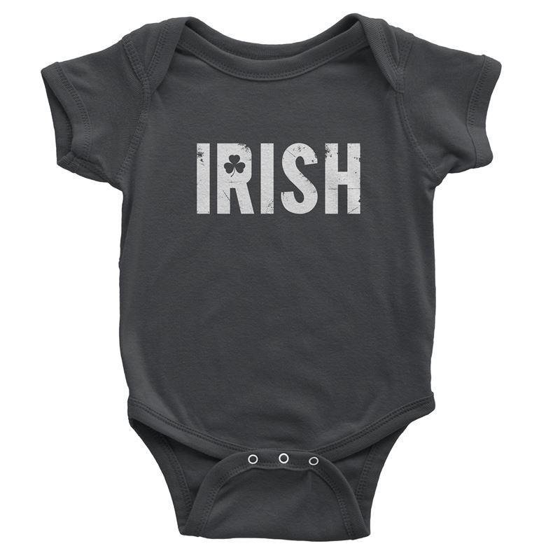 Irish Shamrock Clover Infant Shirt Bodysuit Vintage Retro Baby