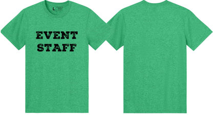 Professional Event Men's Unisex Staff Tees - Front & Back All Colors & Sizes In Stock