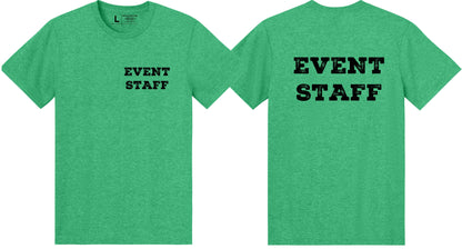 Professional Event Men's Unisex Staff Tees - Front & Back All Colors & Sizes In Stock