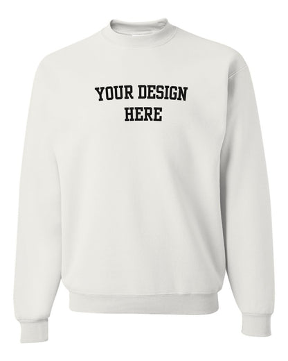 Your Design Here Black Print Custom Crewneck Sweatshirt