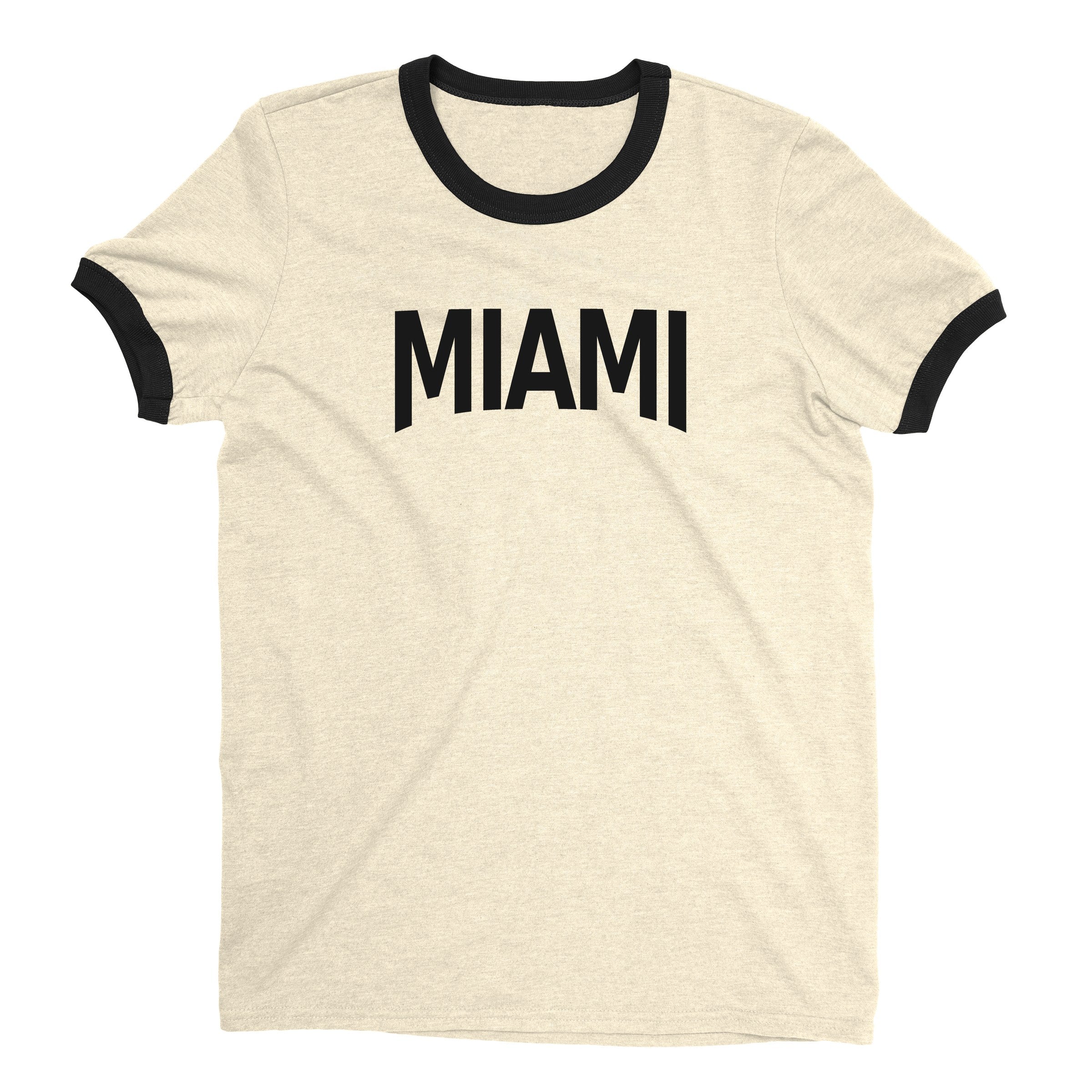 Miami Ringer Tee — Natural