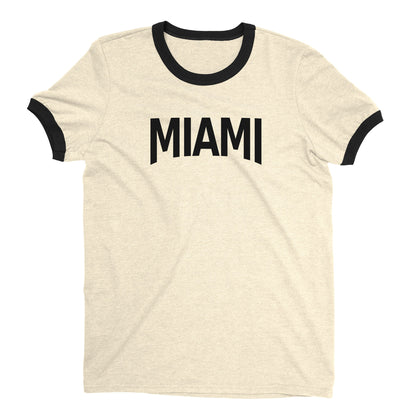 Miami Ringer Tee — Natural