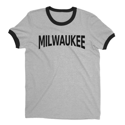 Milwaukee Ringer Tee — Heather Gray