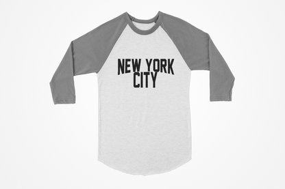 Men's New York City Raglan Tee NYC Novelty T-Shirt