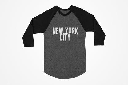 Men's New York City Raglan Tee NYC Novelty T-Shirt