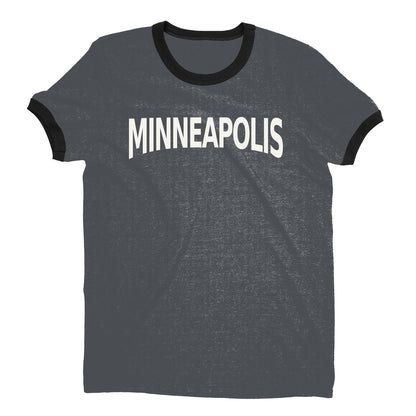 Minneapolis Ringer Tee — Dark Heather