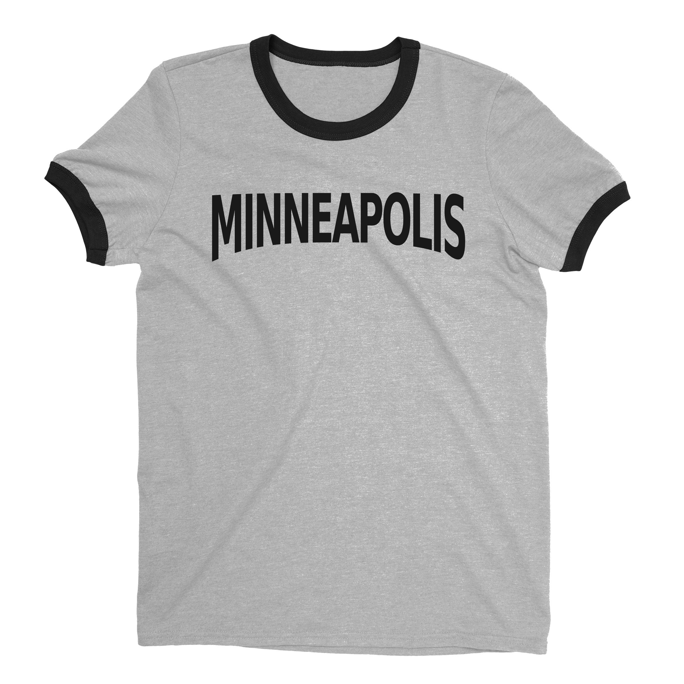 Minneapolis Ringer Tee — Heather Gray