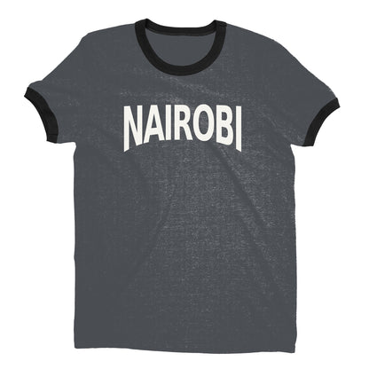 Nairobi Ringer Tee — Dark Heather