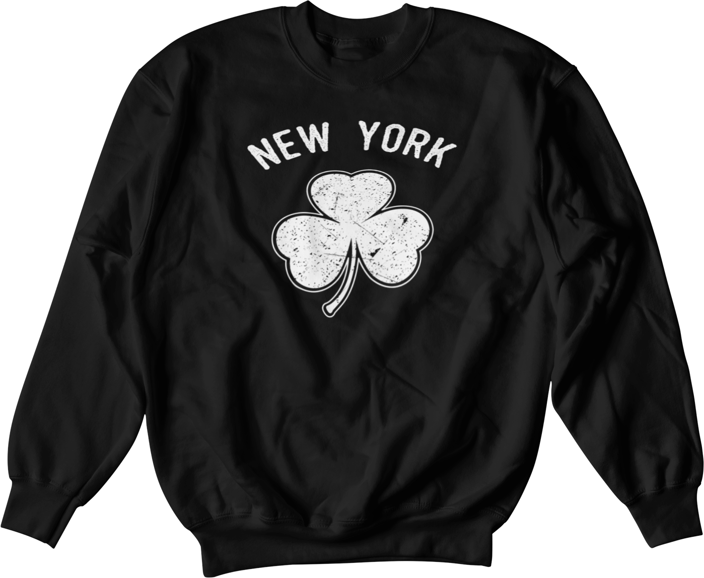 New York City Irish Shamrock Design St Patricks Day Crewneck Sweatshirt