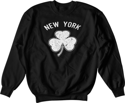 New York City Irish Shamrock Design St Patricks Day Crewneck Sweatshirt