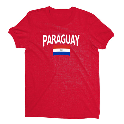 Paraguay World Cup Plain Tee Unisex T-Shirt -- NYC Factory - Standard Red