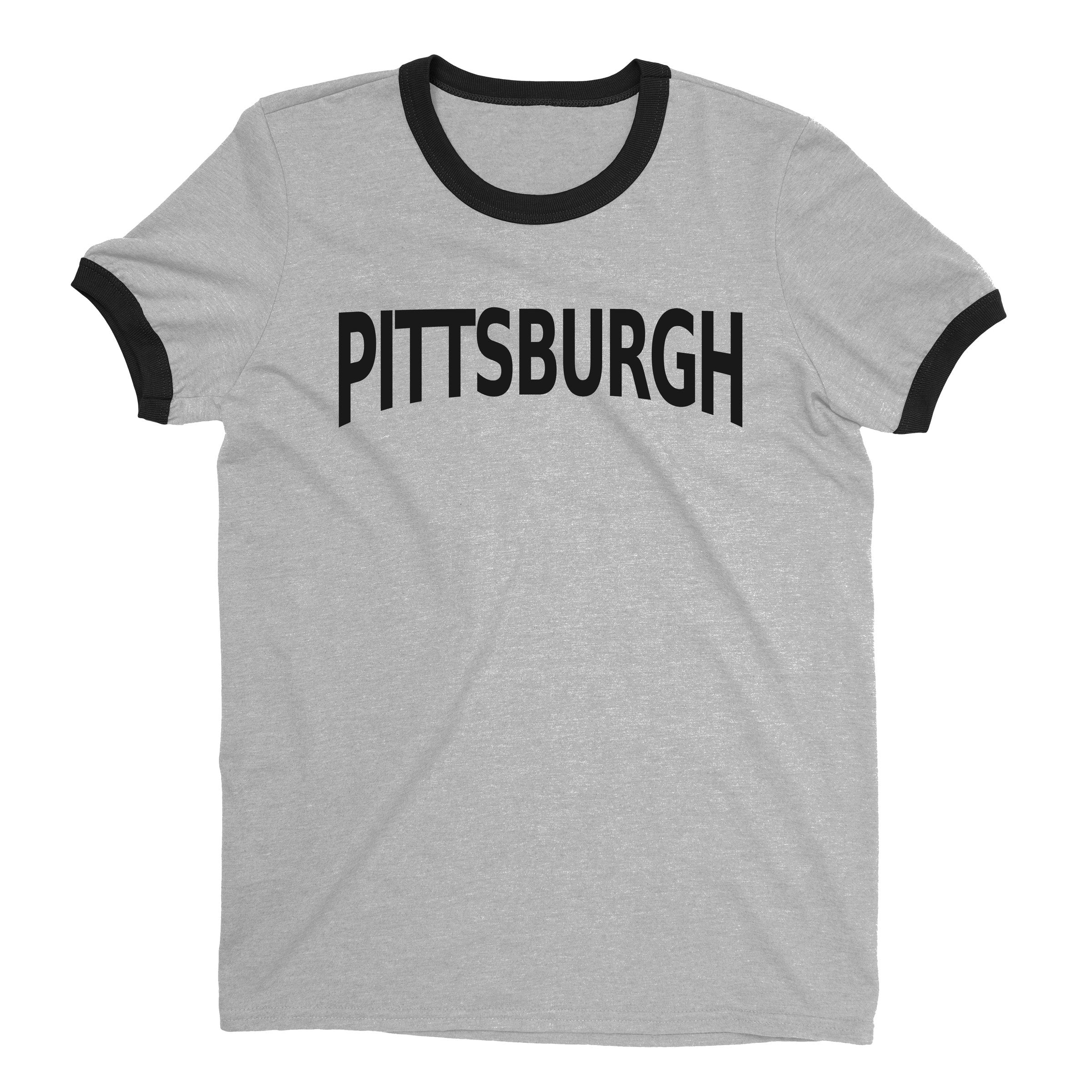 Pittsburgh Ringer Tee — Heather Gray