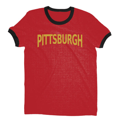 Pittsburgh Ringer Tee — Red