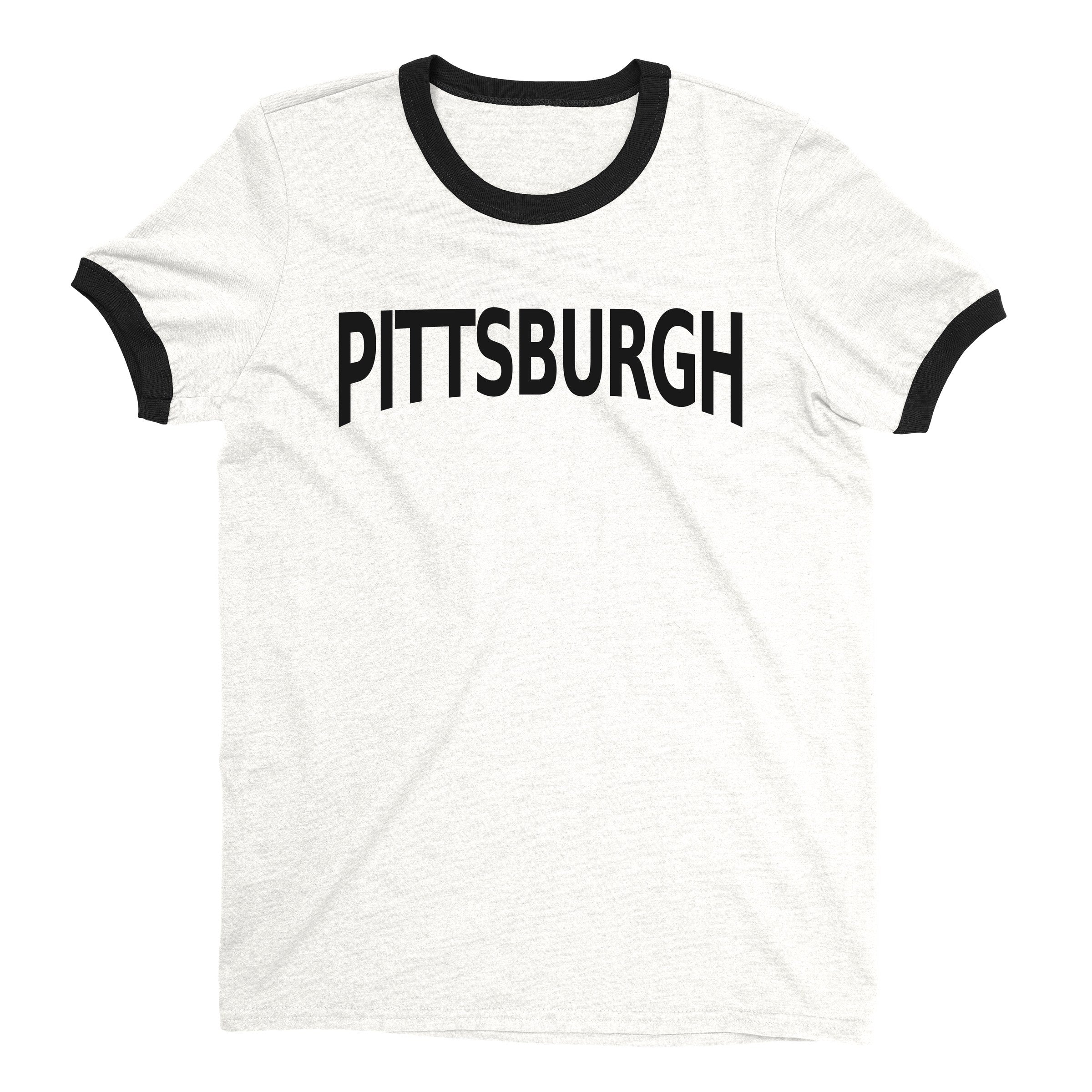 Pittsburgh Ringer Tee — White